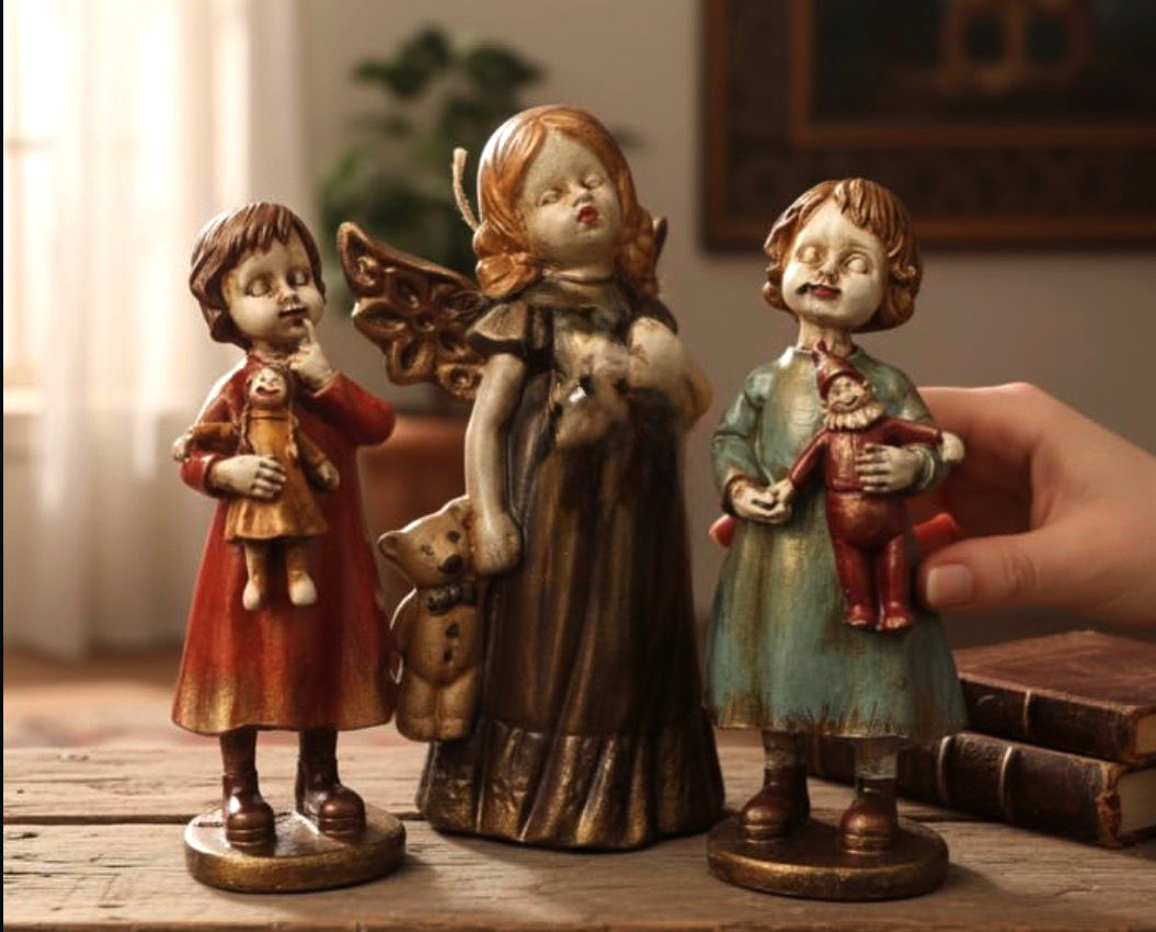 Bideppo El Sanatı 3'lü Set Çocuk Figür Biblo