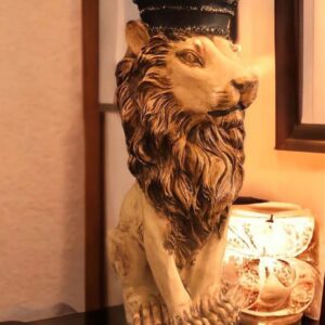 Bideppo El Sanatı Dekoratif Aslan Figür Biblo