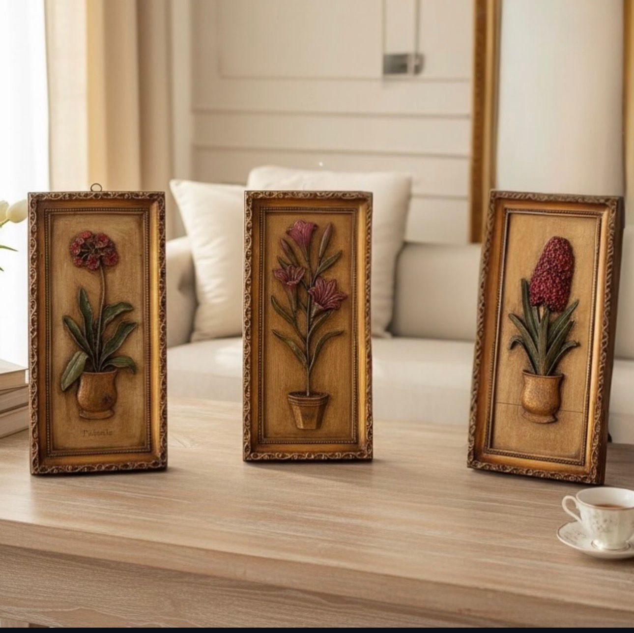 Bideppo El Sanatı Dekoratif 3'lü Tablo